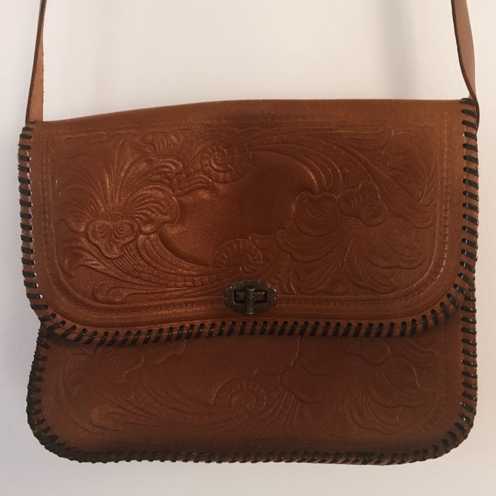 Vintage Tooled Leather Purse